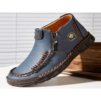 Leuncero Muške gležnjeve čizme patentni patentni patentni cipela Comfort kožne cipele bez klizanja čizme