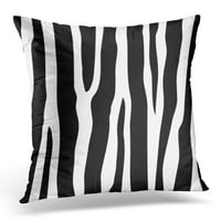 Crni safari Zebra uzorak bijeli jastučni jastučni jastučni poklopac jastuk