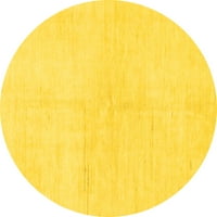 Ahgly Company u zatvorenom okruglom čvrstom žutim modernim prostirkama područja, 4 'runda