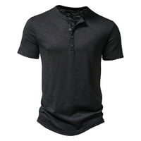 Košulja za muškarce Slim Fit Casual Solid Color s kratkim rukavima V-izrez Sportske majice Atletski