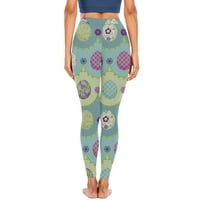 FESFESFES Modne gamaše Žene Leptir tiskane jogging hlače Visoke struke Tanke noge pantalone Yoga Hlače