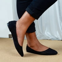 Ženske ženske ravne kauzalne cipele Singles šire lijene cipele za radne cipele okrugle nožne cipele Wide ženske cipele crne pete veličine 10