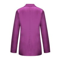 Grijane jakne za žene Cardigan za žene Ženska gumb Solid Color Džepni rekreativni kaput dugih rukava