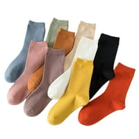 TeenFighter parovi ugodnih ležernih pamučnih čarapa za žene, veličinu posade, čvrste boju Stretch čarape