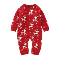 Baby Toddler CuteySuits Deer Xmas Božićni kombinezon za božićne dječake Dječji džemper odijelo pamučne