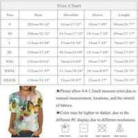 Žene plus veličina vrhova cvjetna modna bluza s kratkim rukavima Ljetne ženske majice 3xl