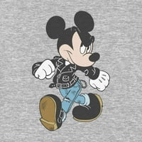 Mickey kožna jakna Muška siva majica-xlage