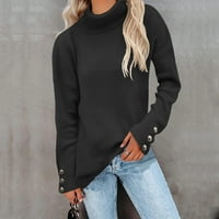 Labakihah džemperi za žene Ženske labave dugih rukava Pleteni džemper casual o vrat pulover uvodni džemper