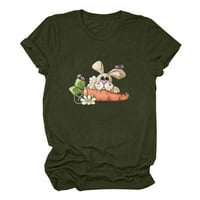 Usched Bunny košulja Žene Slatka zeko gnome Print kratki rukav Okrugli vrat Top modne ležerne ljetne majice