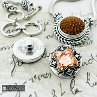 Vintage ovalni crni biser Snap nakit đumbir charm gumb odgovara prilagođenim ogrlicama, narukvice