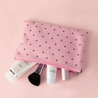 Sanviglor Women Kozmetička torba Pogledajte kroz make up torbe sa zatvaračem za prašinu otporne na putni torbu prijenosne dame Pogodno PVC izdržljiva ružičasta 9,8 * 7. u