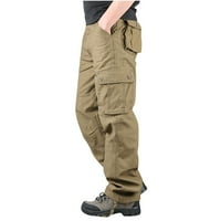 Muškarci plus veličine pantalone čisti pamučni multi-džepni špedicijski pantalone otpornih na trošenje