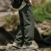 Ketyyh-Chn muške teretne hlače elastični struk sa markama muški jogger hlače zelena, xl