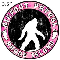 Rhode Island Bigfoot Patrol Dekorativni auto kamion naljepnica naljepnica vinil Die-CUT-CUT PUTOVANI