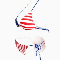 Baycosin Troangle Bikini Ženska Nova američka zastava 3D Print Bikini Split kupaći kostim