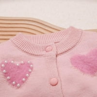 ESAIERR Dječji gumb za bebe Cardigan džemper za duks za dijete dugih rukava s dugim rukavima Pleteni