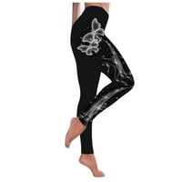 Zpanxa Workout gamaše za žene Modni leptir Print Yoga hlače plus veličina Ležerne prilike visoke struke