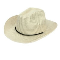 Muško ljeto Vintage Western Cowboy Hat Solid CrdString Sunčana za sunčanje Weave Hat Just Ranching Hat