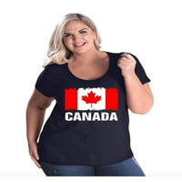 Normalno je dosadno - ženska majica plus veličine, do veličine - Kanada zastava