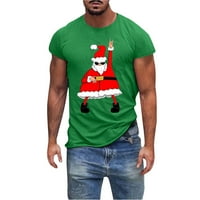Košulje za muškarce Modni slobodno vrijeme Sport Zeleni božićni pamuk Digitalni ispis kratkih rukava