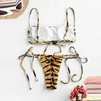 Ženski kupaći kostimi Ispis Leopard Bikini Dva od plaža Visoki struk Tankenis setovi kupaće kostime