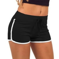Ženske kratke hlače za velike hlače Summer Hlatke Sport hlače Yoga hlače plus veličina crna l