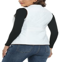 JO.HANNAH ženski prekrivani prsluk lagan štand ovratnik zip-down vodootporna jakna od gilet XS-2xl za