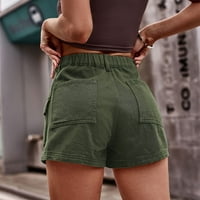 Kratke hlače za žene Dressy Ljeto Želje COMFY CRTSString Ležerne prilike Elastične struke Pokačene hlače,