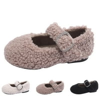 CatAlem Sning Slide za djecu Modni zimski dječji čizme Djevojke ravne pamučne cipele plišane tople jahačke