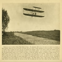 Brojač de lambert wright biplane u Francuskoj poster Ispis od strane institucije mehaničkog inženjeraMary