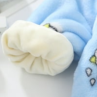 B91XZ Bodysuits za djevojčice za bebe s dugim rukavima zimski crtani printov topli kombinezon