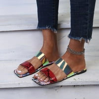 JJayotai sandale za čišćenje žena za žene sandale Ljetna modna Leopard plaža cipele ravne potpetice