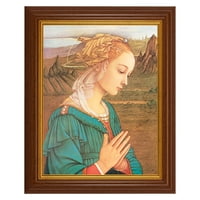 Lippi: Madonna Slika uokvirena zidna dekor, veliki, tradicionalni tamni orah Fluinuo je okvir sa zlatnim perlicama