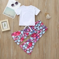 Summer Toddler Baby Boys kratki rukav crtani vrhovi za print majicu + hlače outfit chmora