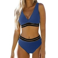 Odjeća za plažu Ženska zavoja Bandeau Bikini Up set kupaći kostimi Pogurni kupaći kostim brazilski kupaći