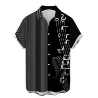 B91XZ radne košulje za muškarce Muške modne slobodno vrijeme Musical Instrumenti Digitalni 3D tiskani
