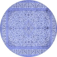 Ahgly Stroj za upotrebu u zatvorenom okruglom perzijskim plavim tradicionalnim prostirkama, 4 '