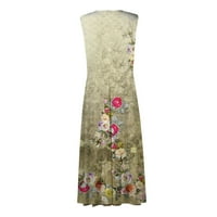 Gaiseeis Ženska duga haljina haljina Ležerne haljina Swing Haljina Line haljina cvjetna modna ulična