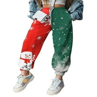 Liacowi Žena Božićne ručne pantalone, guste pantalone za gležnjeve