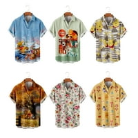 Dugme Okupljene redovine majice za muškarce sa kratkim rukavima, Winnie The Pooh crtana košulja, pogodna