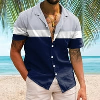 Muška košulja Muškarci Ležerne prilike kratkih rukava Summer Summerwown vrat 3D tiskane majice Modne