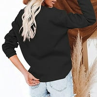Prodaja Ženska ležerna dumena dolje majice Majice Pulo u boji Dugi rukav V-izrez Loover pulover vrhovi