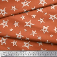 Soimoi narančasta pamučna kambrična tkaninska zvijezda zvijezda zvijezda štampana tkanina širom