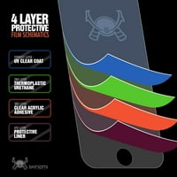 Skinomi Telefon Skin Tamne Cover Cover + Clear Zaštitni zaslon za HTC One Mini