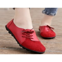 Ženske natike Udobne cipele Comfort Cuit na stanama Prozračne cipele za šetnju Dame čipke Lagane crvene