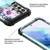 Casetego za Samsung Galaxy S 5G futrola, cvjetni teški čvrsti udarni shoporni soft t TPU + Hard zaštitni