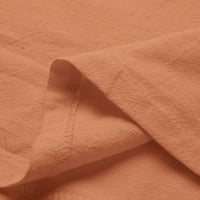 Ženski vrhovi Ljetni casual s kratkih rukava V-izrez Love bluza narančasta