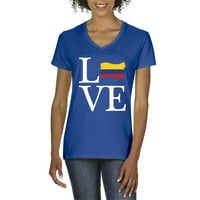 Normalno je dosadno - Ženska majica V-izrez kratki rukav, do žena Veličina 3XL - ljubav Kolumbija