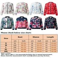 Glonme list tiskana odjeća za žene otvorena prednja praznična kardigan modna cvjetna jakna za print