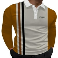 Prednji protok Muška bluza rever od vrata Polo majica ured atletske majice dugih rukava Tee Style Ae